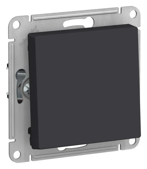 ATLASDESIGN 1-клавишный ВЫКЛЮЧАТЕЛЬ 2-полюсный, 10АХ, механизм, КАРБОН