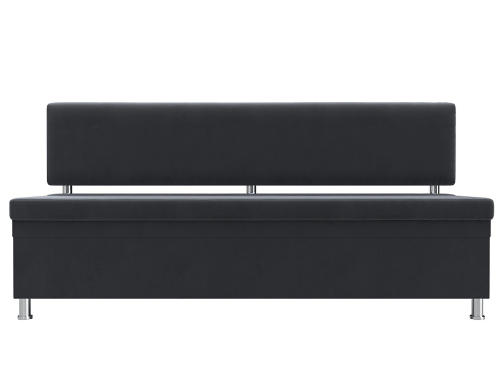 Диван кухонный прямой Стайл, Серый, Велюр, 111643