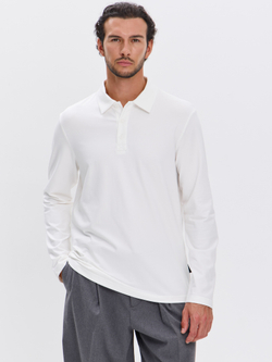 Повседневный базовый лонгслив поло