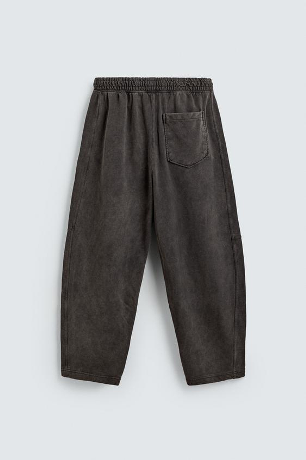 ZARA ДЖОГГЕРЫ BALLOON FIT С ЭФФЕКТОМ ПОТЕРТОСТИ, ТЕМНО-КОРИЧНЕВЫЙ