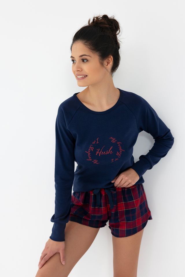 Пижама с шортиками и лонгсливом Clarissa