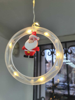 Гирлянда-занавес Фигурки в шарах и кольце