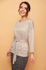 Костюм с разрезами трикотажный с поясом DStrend (Акция)