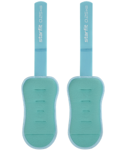 Утяжелители универсальные WT-503, 0,25 кг, мятный/синий пастель