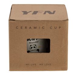 GAEM Кружка с крышкой и ложкой, 430 мл, L8,5 W8,5 H9,8 см