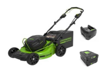 Cамоходная аккумуляторная газонокосилка Greenworks GC82LM51SP2K5, 82v, 51 см, (2515907UB), с аккумулятором 5 А·ч и зарядным устройством