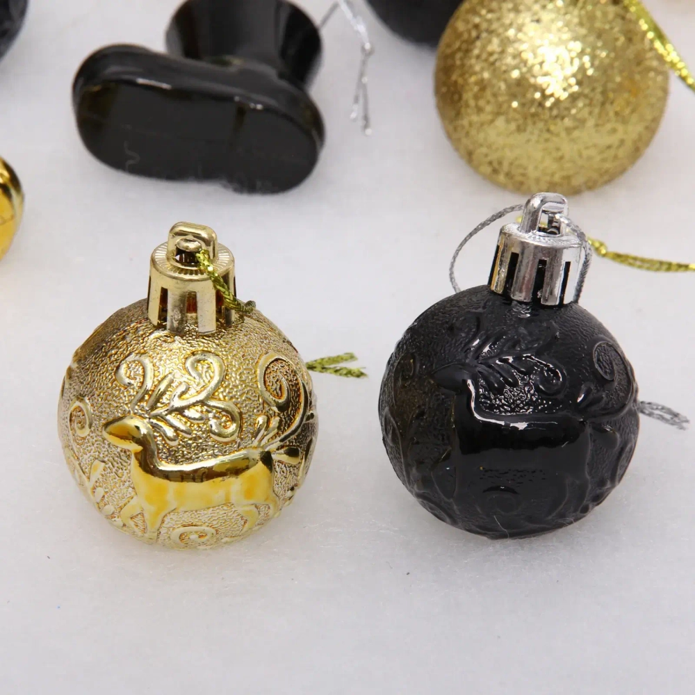 Набор украшений «Волшебное сияние» 4 см (13 предметов),золото/черный