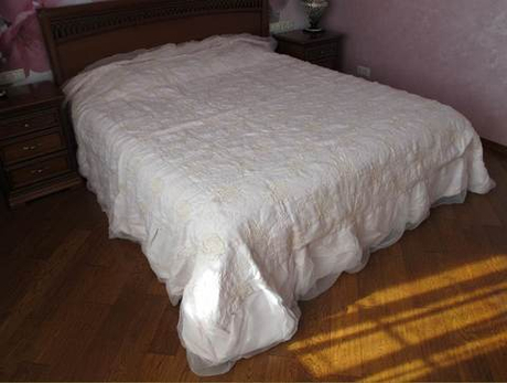 Покрывало 270х270 Arte Pura AP2.984-415 Peonia Old бледно-розовое