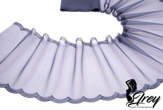 05-92 ОПТ Вышивка на неэл. сетке 18 см, темная лаванда