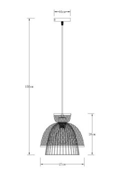 Подвесной светильник 1*E27 A7070SP-1BK черный Woodstock Arte Lamp