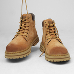 VAEL Work Boots Men"s High top Yellow/Gray/Brown