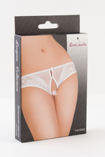 Белые контактные кружевные трусики XL (50-52) (Цвет: белый)