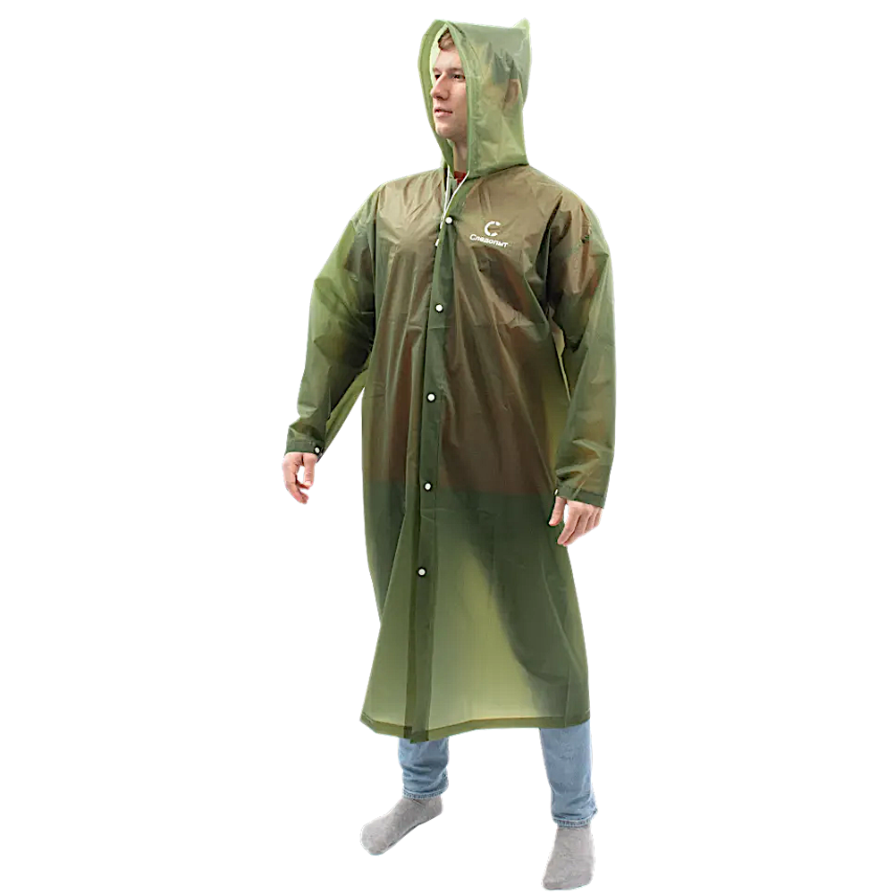 Плащ-дождевик Следопыт PF-RC-15 80х131см на кнопках с капюшоном цв.Army Green -