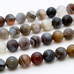 Агат Ботсвана бусины, диаметр 8,4-8,6 мм, цена за 11 шт (1/4 нити)