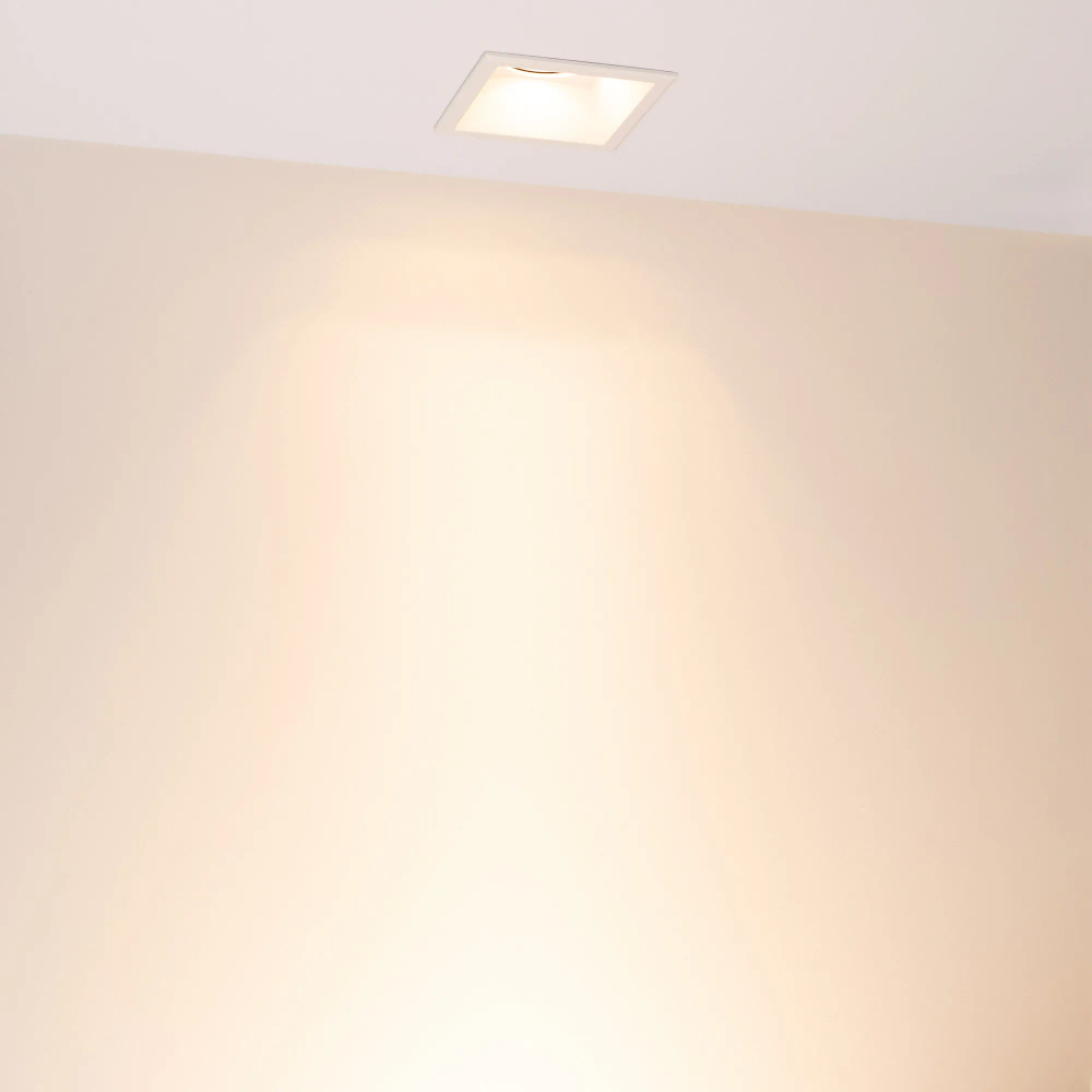 Светильник MS-FLOW-BUILT-S85x85-12W Warm3000 (WH, 15 deg, 230V) (Arlight, IP20 Металл, 5 лет) 053777