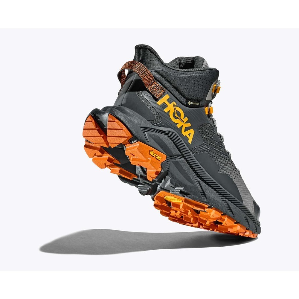 Ботинки мужские HOKA M TRAIL CODE GTX Castlerock / Persimmon Orange