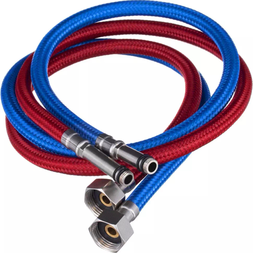 Гибкая подводка СЛАВЕН для смесителя в нейлоновой оплетке М10х1-G1/2 штуцер 32/42мм, 100 см (2шт.)