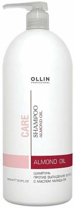 OLLIN CARE Шампунь против выпадения волос с маслом миндаля 1000мл/ Almond Oil Shampoo