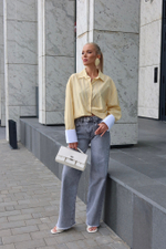 Рубашка из хлопка с широкими манжетами