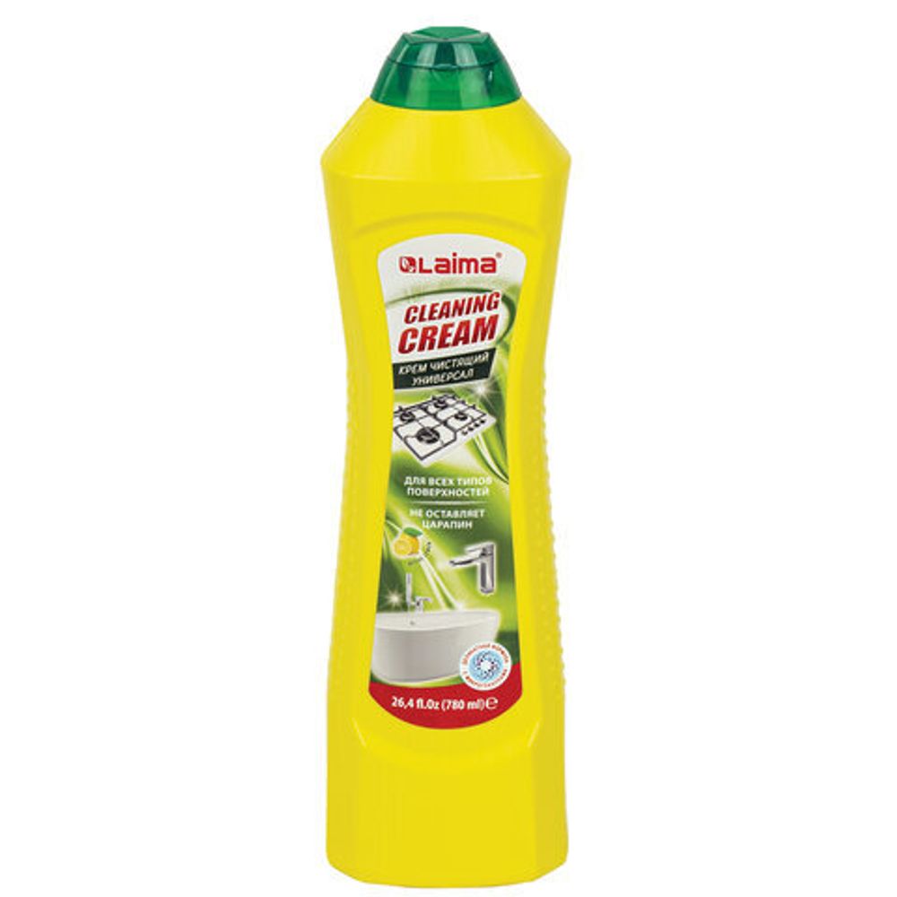 Чистящее средство универсальное крем 780 мл, LAIMA PROFESSIONAL "Лимон", 608662