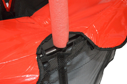 Детский батут с сеткой 140 см красный