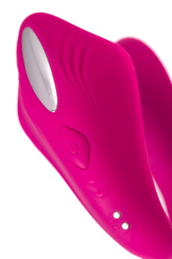 Вибратор для пар A-TOYS Cobrum, силикон, розовый, 9,6 см