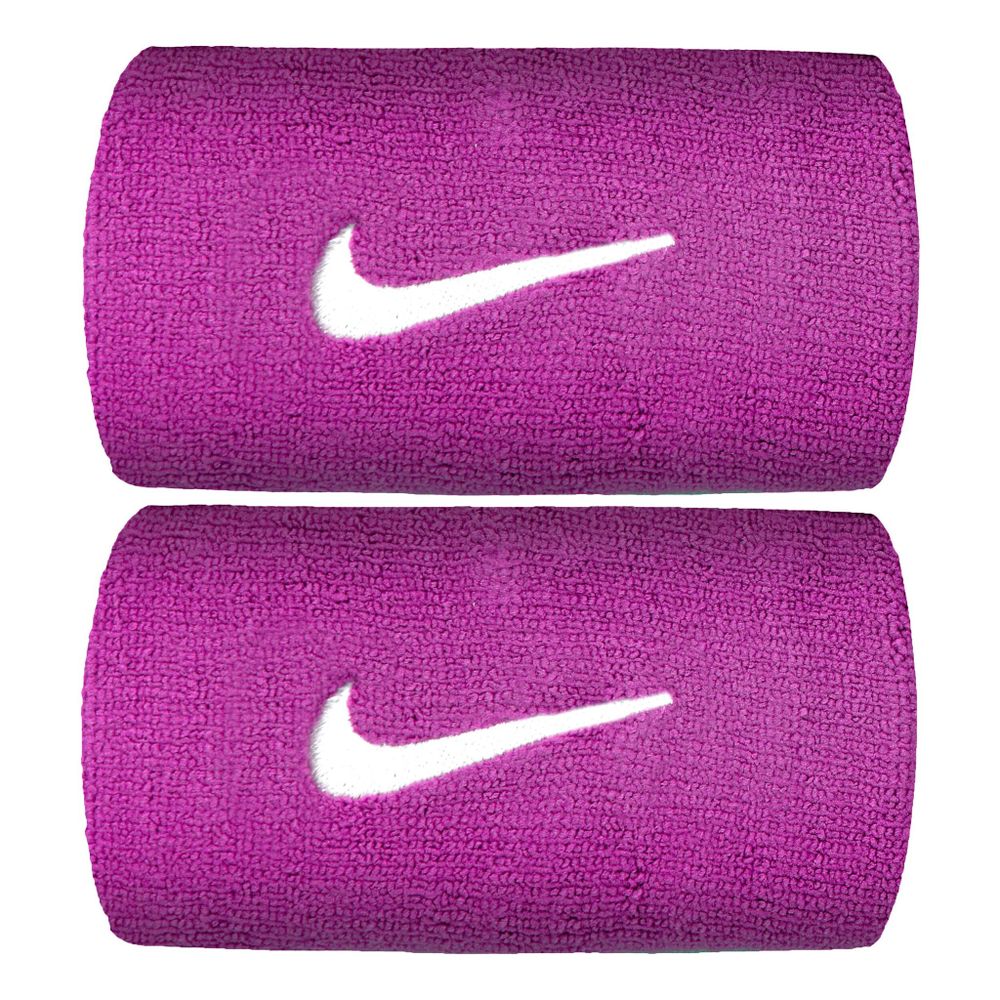 Nike Premier Doublewide Wristband 2 Pack - Violet, White