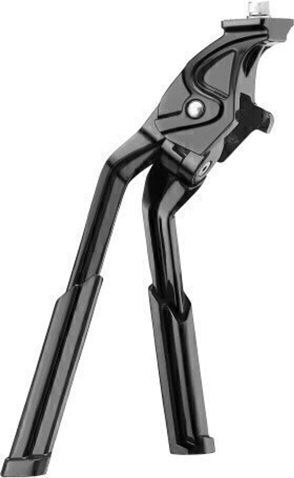 Подножка центральная, 2 ноги складыв на одну сторону, 24"-29", алюм, совм с E-Bike, черная.CL-KA88