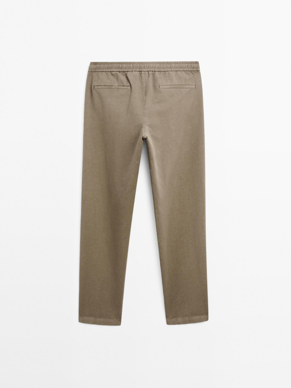 Massimo Dutti Брюки-джоггеры из хлопковой смеси, светло-коричневый