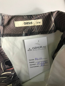 Юбка Oasis красивой расцветки, маркировка 6, визуально на 44 размер