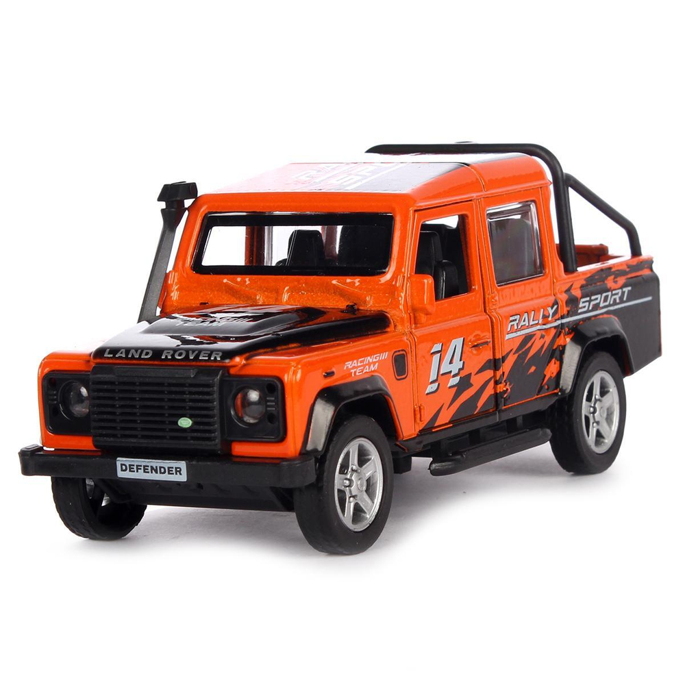 Модель ин. мет. "Land Rover Defender Pickup Сафари" 12см, двери,багажн,коробкаDEFPICKUP-12 (Технопарк)