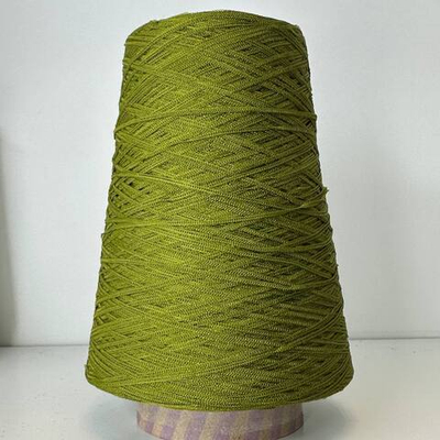 MIROLO - STOCK Cofil; вискоза, люрекс; 400м/100гр; тонкая ленточка; цвет: сочный зеленый травяной; S505