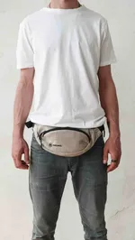 Сумка поясная MONQ Small Buddha Soft Touch бежевая