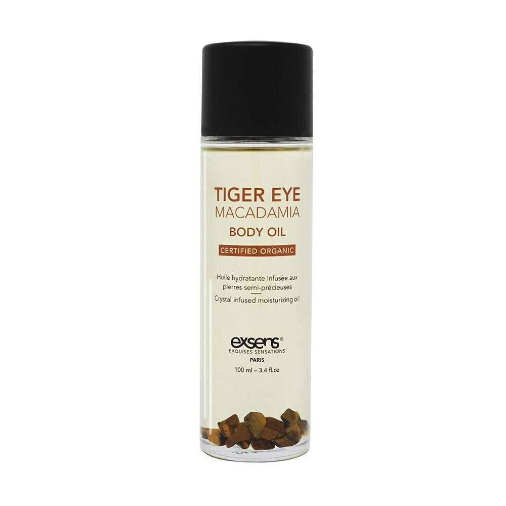 Органическое массажное масло с камнями TIGER EYE MACADAMIA