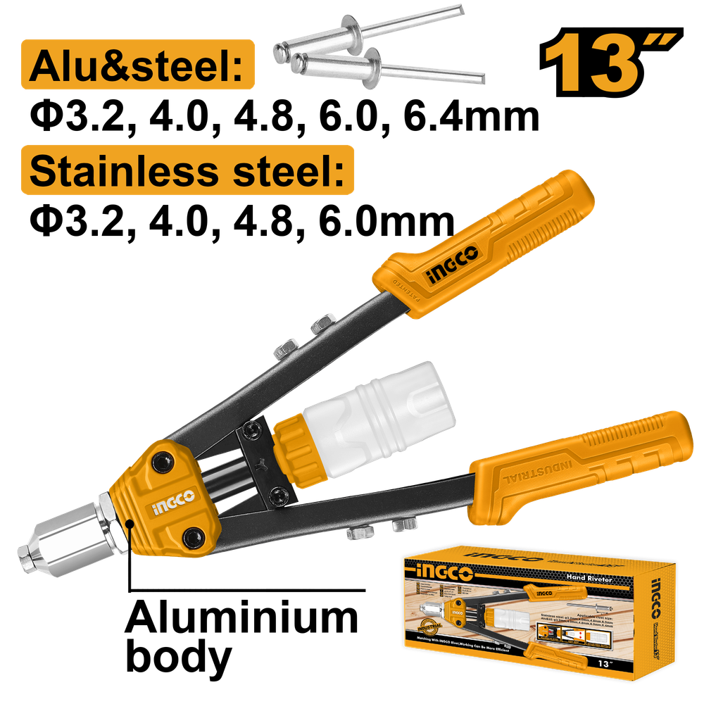 Зaклeпoчник ручной INGCO HR131 INDUSTRIAL 3,2-6,4 мм