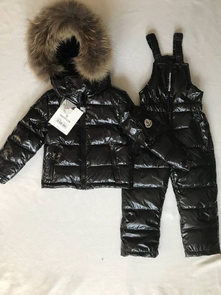 Детский брендовый зимний костюм Buba Moncler Black Edition