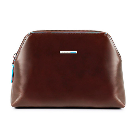Косметичка Piquadro Blue Square, коричневая, 21,5x14,5x5,5 см