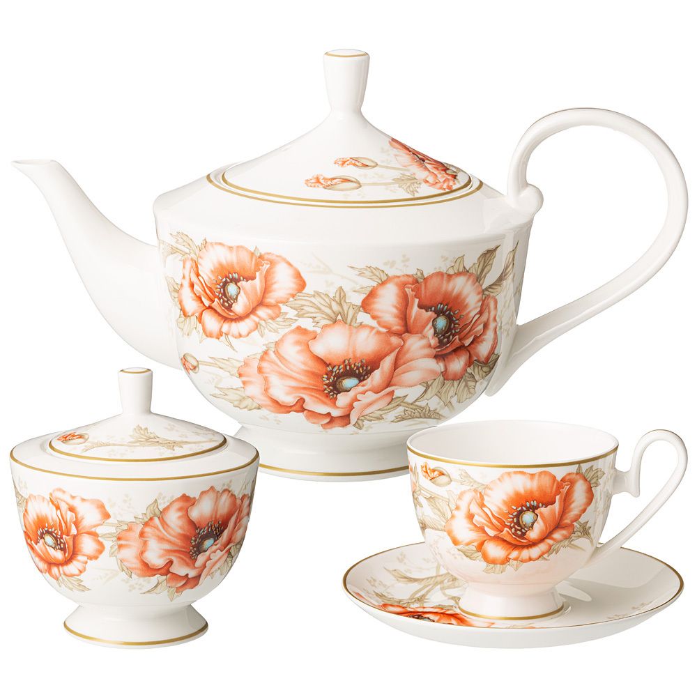 ЧАЙНЫЙ СЕРВИЗ LEFARD "ANTIQUE" НА 6 ПЕР. 14 ПР. 1200/320/250 МЛ (КОР=4НАБ.)