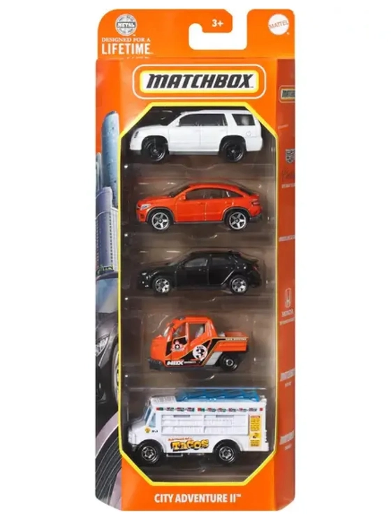 Набор машинок Matchbox 5 шт City Adventure 2 C1817