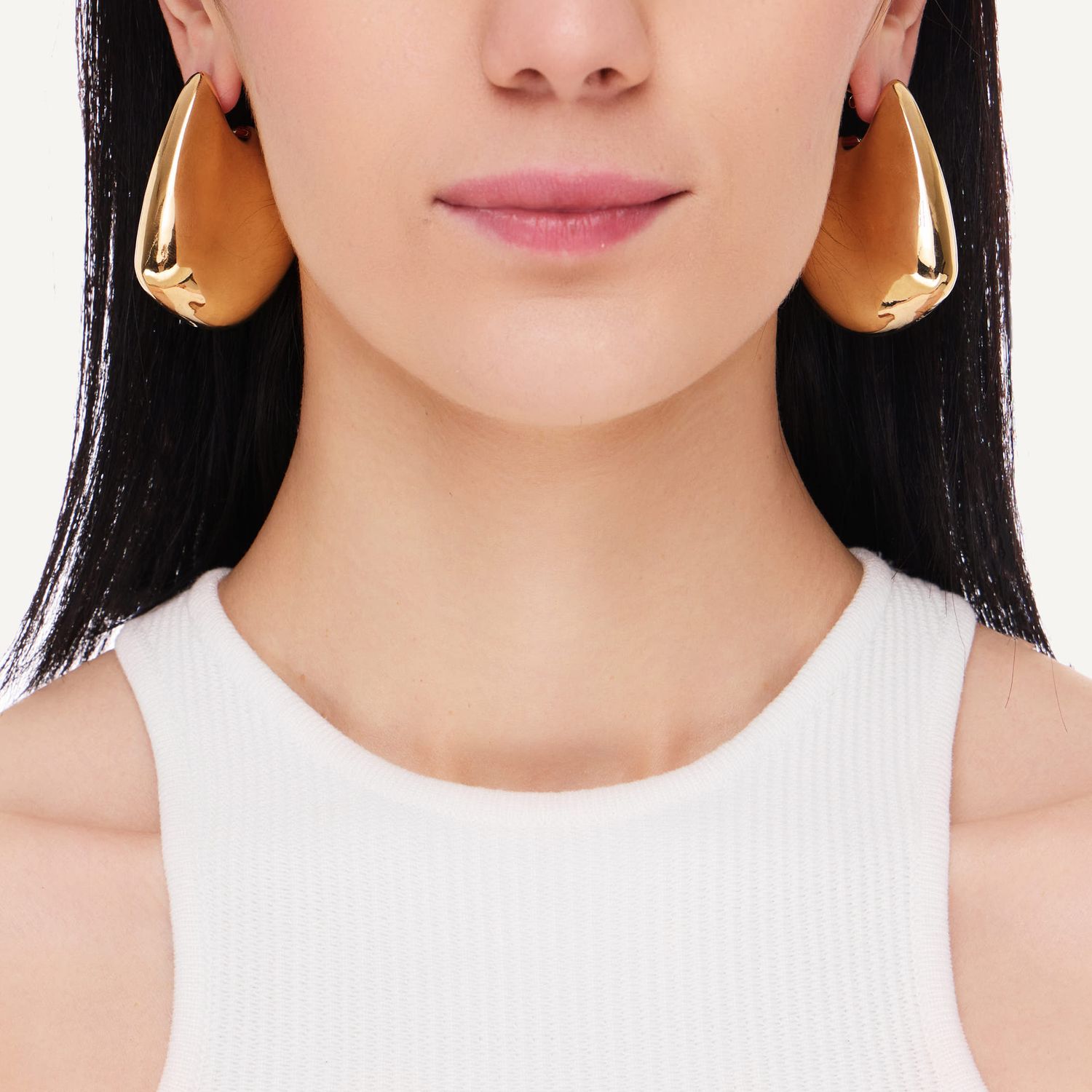 Серьги Maxi Plain Apex Earrings - Gold
