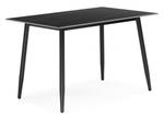 Керамический стол Woodville Rion 120 черный мрамор, черный, ножки черные