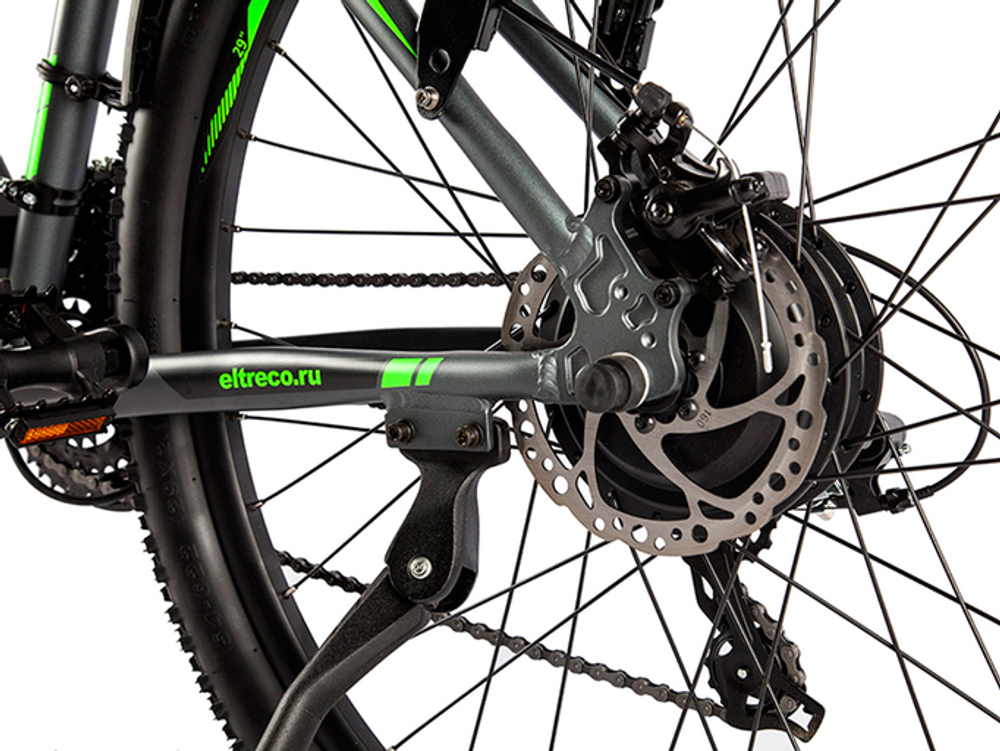 Электровелосипед Eltreco Ultra Max (Черно-зеленый)