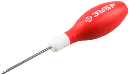 Шило ЗУБР "МАСТЕР" сапожное, эргономичная обрезиненная рукоятка, длина 60мм, d 2мм