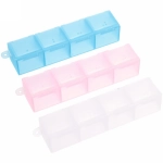 Таблетница - органайзер 4 ячейки «VOSTOKDOM», микс три цвета, 10*2.5*2см