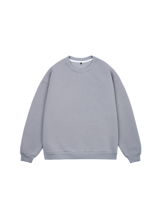 Свитшот оверсайз, с начесом (серый)