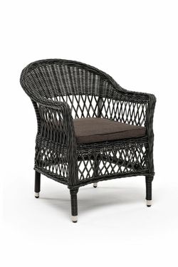 "Сицилия" плетеный стул из искусственного ротанга, цвет графит