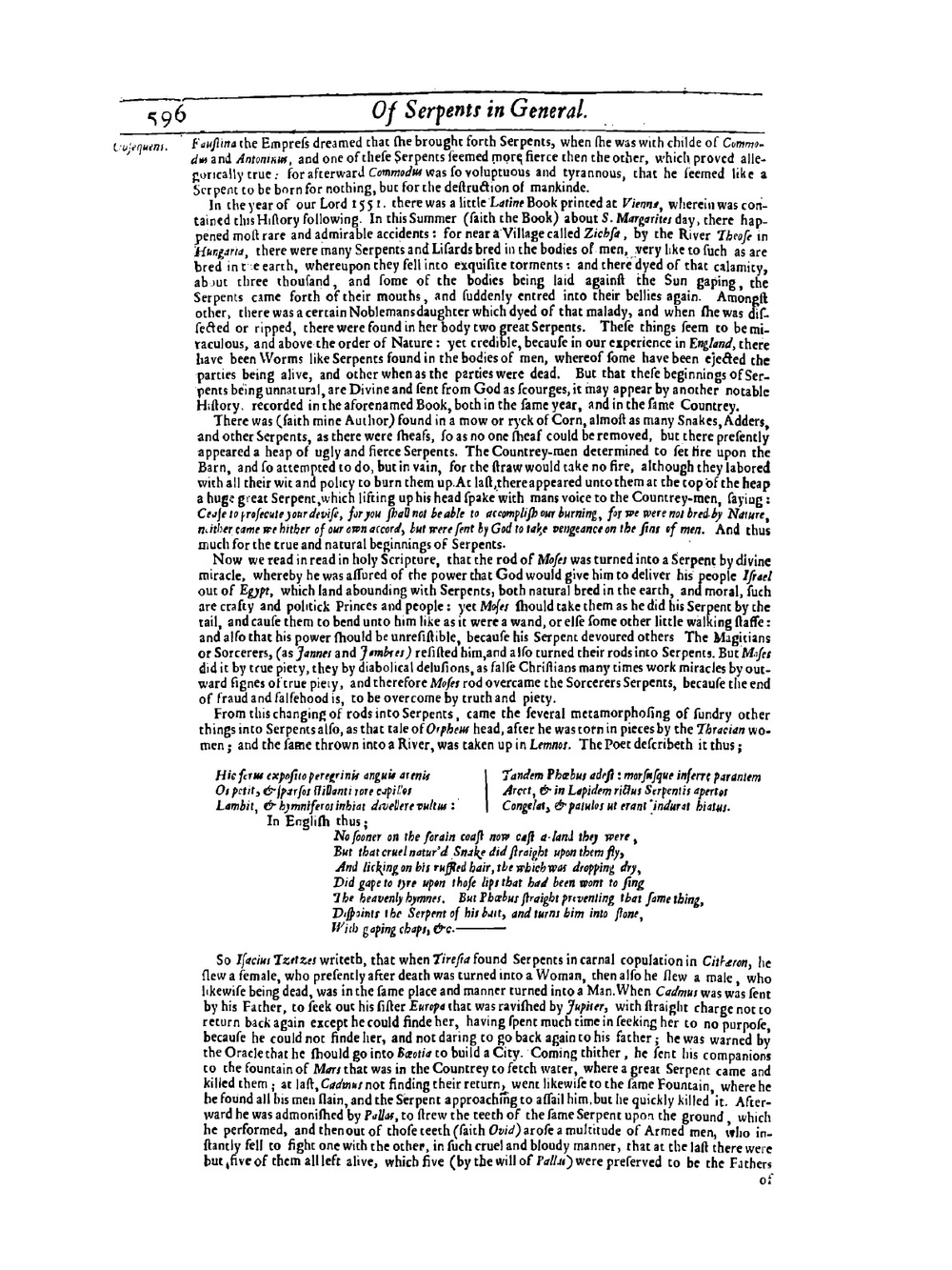 The historie of serpents. Or, The second booke of liuing creatures | Edward Topsell