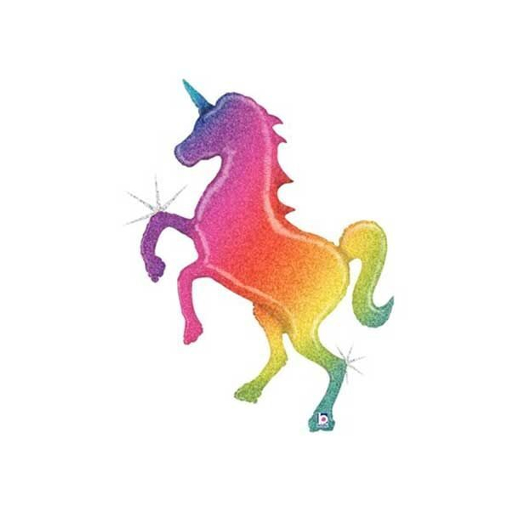 Шар фигура "Единорог радужный", 137 см