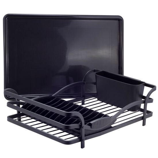 Сушилка для посуды Ofenbach NB 100402 (46,5х32х13,5 см) из алюминия с поддоном черная