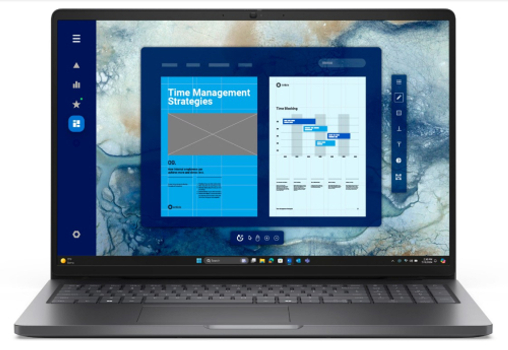 Ноутбук Dell/Pro 16 PC16250/Core Ultra 7/265U/2 GHz/16 Gb/M.2 PCIe SSD/512 Gb/No ODD/Graphics/Integrated/16 ''/1920x1200/Windows 11/Pro/64/FgrPr